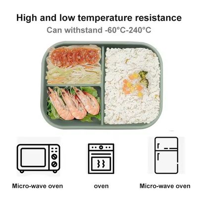 418g Leakproof Kids School Silicone Lunch Box con coperchio Eco Friendly e facile da pulire