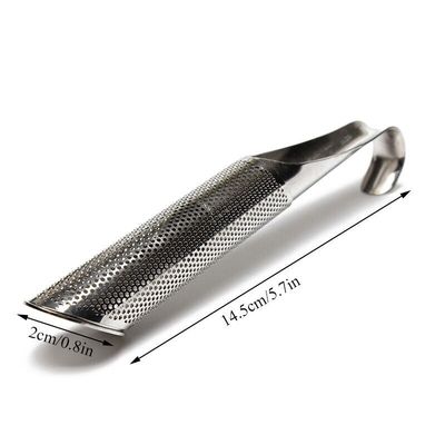 Acciaio inossidabile strato di spezie a manico lungo rete tubo infusore di tè per utensili da cucina