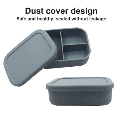 418g Leakproof Kids School Silicone Lunch Box con coperchio Eco Friendly e facile da pulire