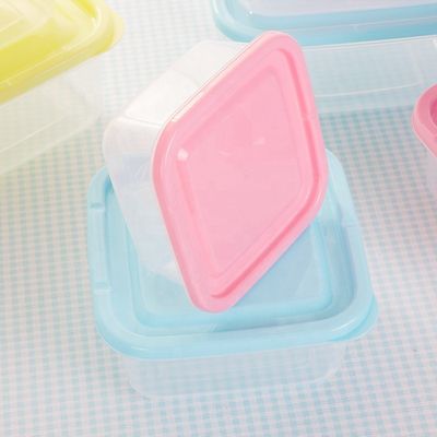 Mini contenitori di plastica per il frigorifero e il forno a microonde che risparmiano spazio