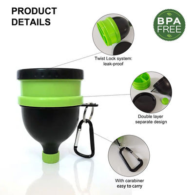 Alimenti 4 OZ/120Ml Protein Powder Funnel con Portable Keychain e Comodo Dispenser