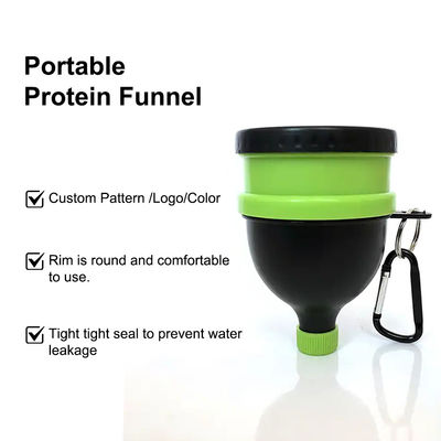 Alimenti 4 OZ/120Ml Protein Powder Funnel con Portable Keychain e Comodo Dispenser