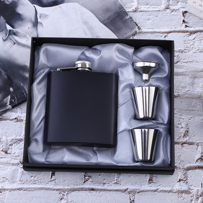 304 Acciaio Inossidabile Flasca di Hip Set per Alcol nero opaco Capacità 1 oz 2 oz 3 oz 4 oz 5 oz