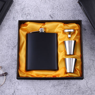 304 Acciaio Inossidabile Flasca di Hip Set per Alcol nero opaco Capacità 1 oz 2 oz 3 oz 4 oz 5 oz