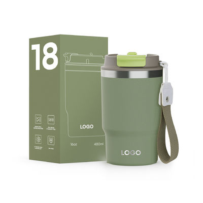 Acciaio inossidabile 16oz Tumbler con tazza di caffè a vuoto isolato BPA-free Capo personalizzato