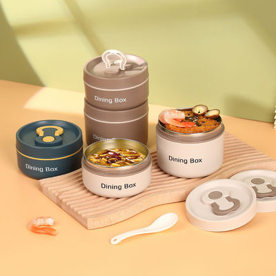 Scatola di pranzo isolato in plastica in acciaio inossidabile per la conservazione dei bambini