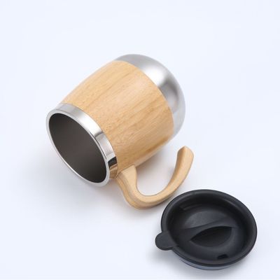 450ml Coppa in acciaio inossidabile di bambù stile di design classico e accessori per la tua presa in mano