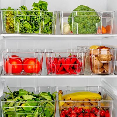 Contenitore da cucina in plastica quadrata per frigorifero Organizzatore cassettiere