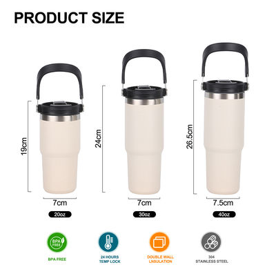20oz 304 Acciaio Inossidabile Coppa Portatile per Auto e Viaggio-Friendly con Isolamento da Vuoto