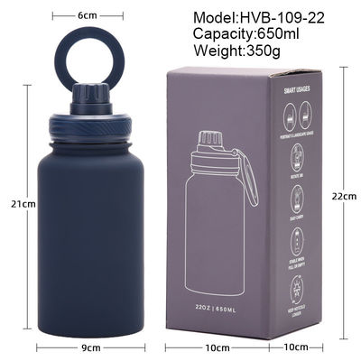 Sport Isolato Acciaio inossidabile Bottiglia d'acqua con telefono cellulare Monte Stand Magnetico Portatore sostenibile