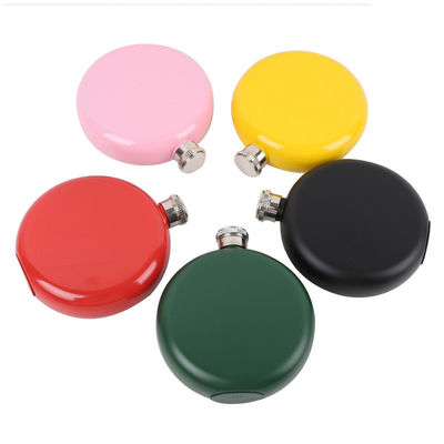 5oz di bottiglia rotonda in acciaio inossidabile per regalare la coda con forma rotonda