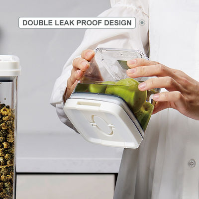 Dispositivi a 6 pezzi trasparenti e privi di BPA Chiusure chiuse e a tenuta stagna Cereali sigillo vaso Contenitori per la conservazione dei cibi secchi