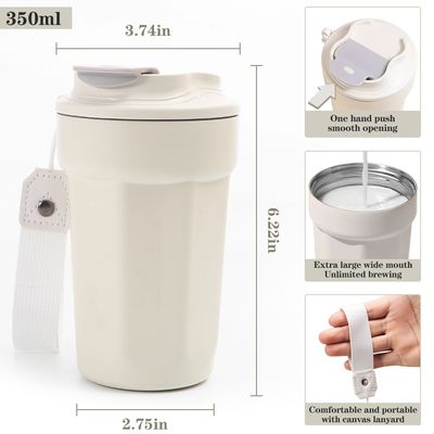 Tazza da caffè per auto moderna in acciaio inossidabile con isolamento da vuoto Perfetta in movimento