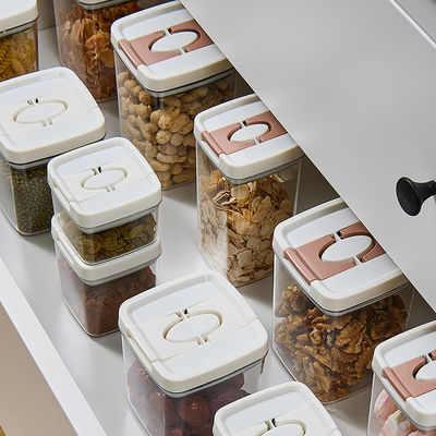Dispositivi a 6 pezzi trasparenti e privi di BPA Chiusure chiuse e a tenuta stagna Cereali sigillo vaso Contenitori per la conservazione dei cibi secchi