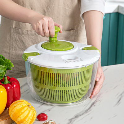 Confortevole manico 5L grande Lettuce Salata Spinner asciugatrice con logo personalizzato accettabile