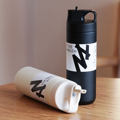 304 Acciaio inossidabile Japandi Design Style 550ml Doppia parete Bottone aspirapolvere con maniglia