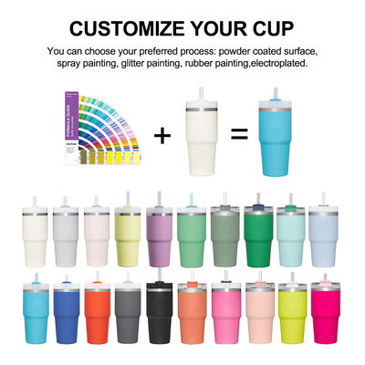 Isolamento termico 14oz Coppa per bambini con paglia Bpa libero doppia parete in acciaio inossidabile Tumbler