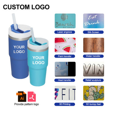 Isolamento termico 14oz Coppa per bambini con paglia Bpa libero doppia parete in acciaio inossidabile Tumbler