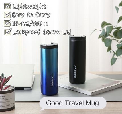 Regali d'affari 550ml Acciaio inossidabile Tazza di viaggio con tappo impermeabile