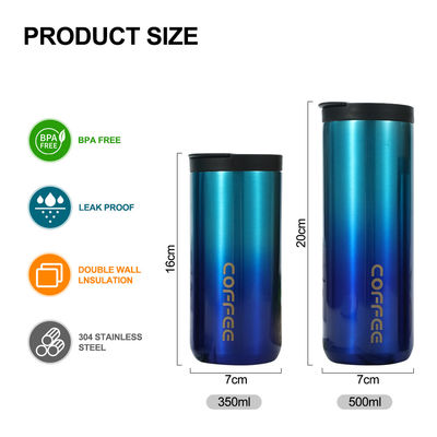 Regali d'affari 550ml Acciaio inossidabile Tazza di viaggio con tappo impermeabile