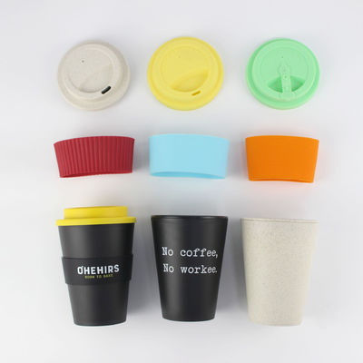 12 oz 350 ml PP Silicone Cover Fibra di Bambù Tazza di Caffè Riutilizzabile Con Capo Un Ideale Giveaway Item