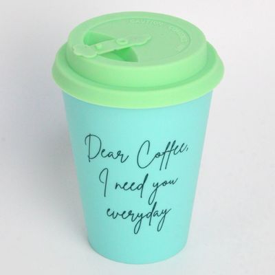 12 oz 350 ml PP Silicone Cover Fibra di Bambù Tazza di Caffè Riutilizzabile Con Capo Un Ideale Giveaway Item