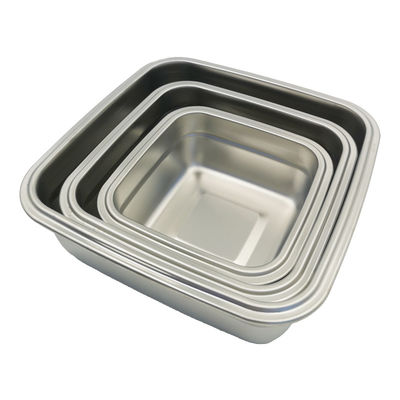 Rectangle 400/750/1200ml Stainless Steel Bento Lunch Box Set con coperchio di chiusura e durevole