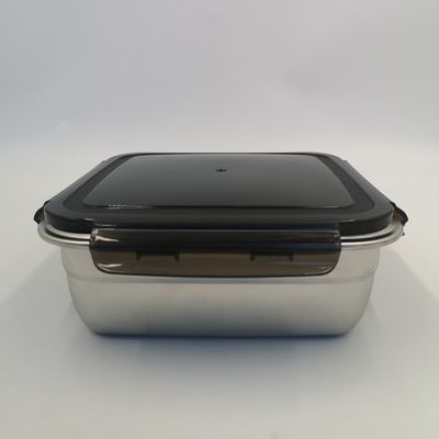 Rectangle 400/750/1200ml Stainless Steel Bento Lunch Box Set con coperchio di chiusura e durevole