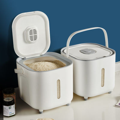 Logo personalizzabile Contenitore di stoccaggio del riso in plastica PP di grado alimentare con cucchiaio 5-10 kg di carico