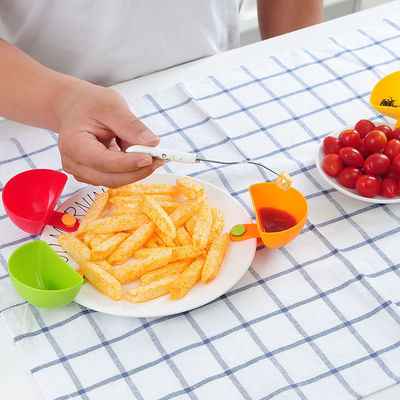 10g Aceto di Tomato Clip di Dip Condimento piatto di plastica Clip di Dip Bowl per portapiatti
