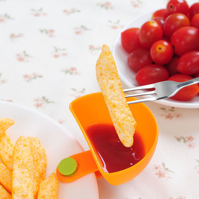 10g Aceto di Tomato Clip di Dip Condimento piatto di plastica Clip di Dip Bowl per portapiatti