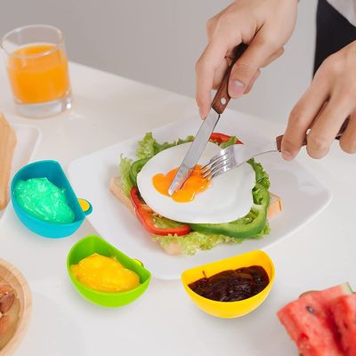 10g Aceto di Tomato Clip di Dip Condimento piatto di plastica Clip di Dip Bowl per portapiatti