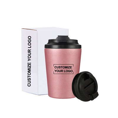 12 oz Viaggi Reutilizzabile Tazza di Caffè Tazza Isolata Termica Acciaio Inossidabile Tumbler superiore