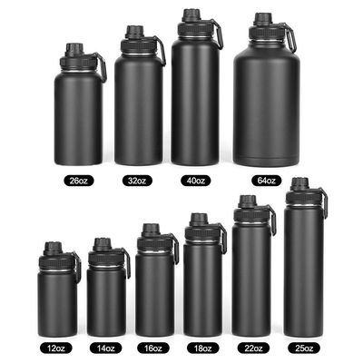 32oz/64oz Bottiglia d'acqua da vuoto per bere direttamente in Sport GYM Acciaio inossidabile