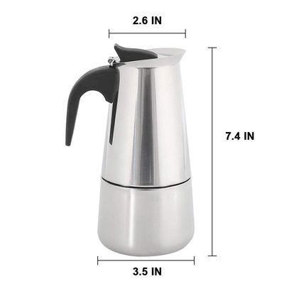 Strumenti per il caffè e il tè 6 tazze di acciaio inossidabile Moka Pot Espresso Caffettiera Bialetti