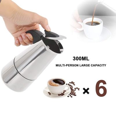 Strumenti per il caffè e il tè 6 tazze di acciaio inossidabile Moka Pot Espresso Caffettiera Bialetti