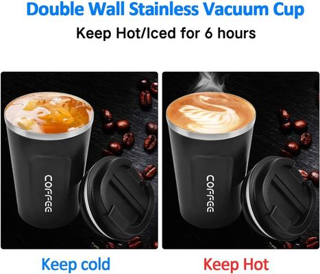 Tazza da viaggio in acciaio inossidabile da 510 ml, aspirapolvere per gocce di caffè isolato