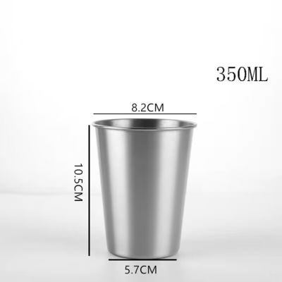 1 pezzo 12oz Coppe di latte in acciaio inossidabile per bambini con coperchi e cannucce colorate in silicone