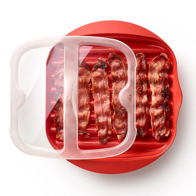 28*25*5cm Materiale PP di qualità alimentare per uso personale Forno a microonde con coperchio accetta logo personalizzato