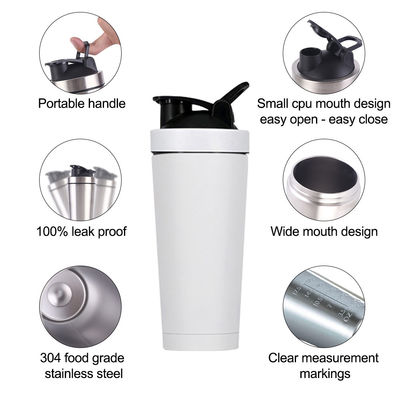 739ml / 500ml Capacità Colorato personalizzato Acciaio inossidabile Protein Shaker Bottiglia per palestra