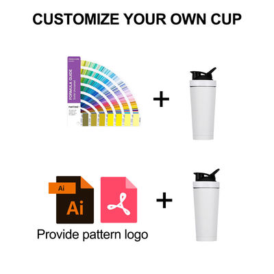 739ml / 500ml Capacità Colorato personalizzato Acciaio inossidabile Protein Shaker Bottiglia per palestra