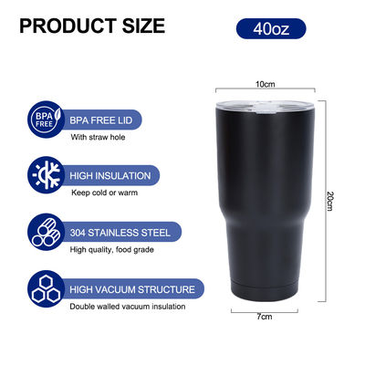 Coppa per auto in acciaio inossidabile 30 oz con paglia Sostenibile e elegante