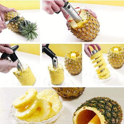 Acciaio inossidabile 304 Ananas Corer Slicer Fast Kitchen Gadget per la facile rimozione del nucleo