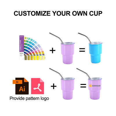 Reutilizzabile Mini Tumbler Shot Glass 304 in acciaio inossidabile con logo personalizzato