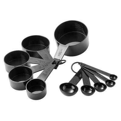 Strumenti di misura Tazze di misura di plastica professionali con cucchiaio da caffè Set di 5 100 g