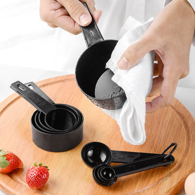 Strumenti di misura Tazze di misura di plastica professionali con cucchiaio da caffè Set di 5 100 g