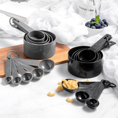 Strumenti di misura Tazze di misura di plastica professionali con cucchiaio da caffè Set di 5 100 g