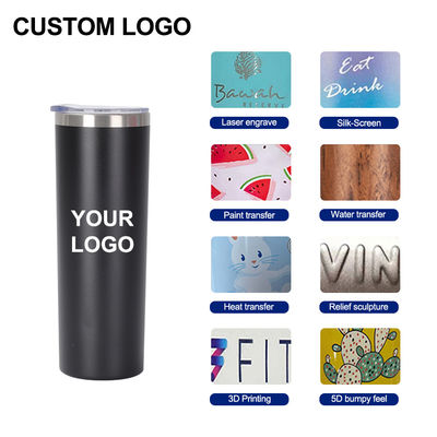 20OZ Capacità Acciaio inossidabile Slimny Tumbler con coperchio scorrevole e paglia Top scelta