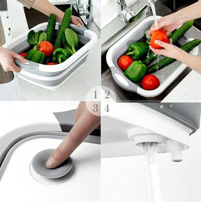 Dispositivo personalizzato per lavare e drenare verdure frutta tavola di taglio pieghevole