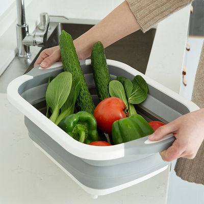 Dispositivo personalizzato per lavare e drenare verdure frutta tavola di taglio pieghevole